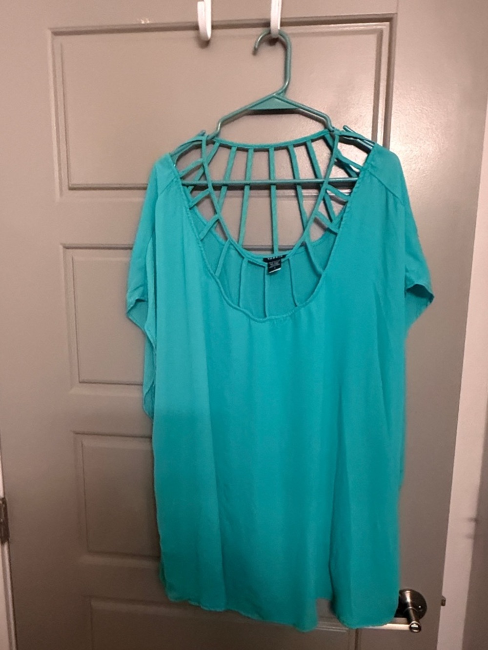 torrid Teal Cage-Back Tunic Dress - Picture 1 of 3